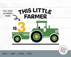 this little farmer is 3rd birthday svg file