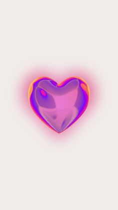 an image of a heart shaped object in the middle of a white background with red and blue colors