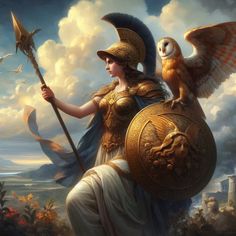 Imagem Gerada por IA Jungian Archetypes, Goddess Athena, Ancient Greek Sculpture, Art Eras, Greek Mythology Gods, Greek Tattoos, Greek And Roman Mythology, Roman Goddess, Athena Goddess