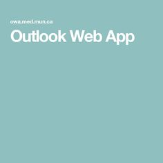 the words outlook web app are in white