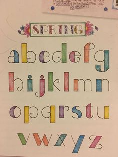 the letters are drawn with crayons and colored pencils to make it look like they have been written on paper