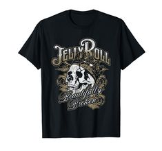 PRICES MAY VARY. Official Jelly Roll Merchandise! Lightweight, Classic fit, Double-needle sleeve and bottom hem Loded Diaper Shirt, Funny Wise Quotes, Beautifully Broken, Active Outfits, Cheap Shirts, Jelly Roll, Pocket Leggings, Skull Design, Under Armour Women