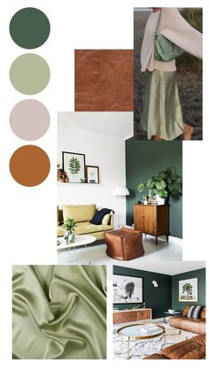 the color scheme is green and brown