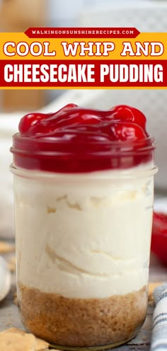 This Cool Whip and Cheesecake Pudding is the best summertime dessert made with a buttery graham cracker crust and delicious creamy no-bake cheesecake filling! Add this easy dessert recipe to your Labor Day party food ideas! Cheesecake Pudding With Cool Whip, Cool Whip Cheesecake No Bake, No Bake Cheesecake With Cool Whip, Jello No Bake Cheesecake Recipes, Cheesecake Pudding Recipes, Jello No Bake Cheesecake, Cool Whip And Pudding, Day Party Food Ideas