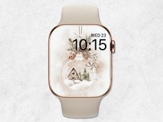 🎄 Add some holiday cheer to your Apple Watch with this minimal and aesthetic watercolor painting of a Christmas ornament in beige and neutral aesthetic.  Please Note: ❗ You will receive one high-quality JPG image in 838 x 1.020 pixels. This listing is for a DIGITAL DOWNLOAD only. There is no physical product with this order. Please remember that the colors can look slightly different on different monitor screens. ⌚ This wallpaper is compatible with all Apple Watch sizes and most smartwatches, b Apple Watch Wallpaper Aesthetic, Wallpaper Aesthetic Christmas, Watch Wallpaper Aesthetic, Wallpaper Holiday, Winter Watch, Christmas Watch, Aesthetic Watercolor, Minimal Watch, Christmas Watches