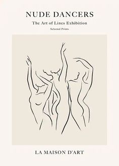 nude dancers the art of lines exhibition by la maison d'art in paris, france