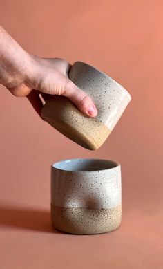 Set of 2 Handmade Stoneware Thumb Cups. Wine Tumblers. Stemless Stoneware Pottery Wineglass. Ceramics Pottery Mugs, Matcha Set, Handmade Mugs, Pottery Inspo, Beginner Pottery, Cerámica Ideas, Tanah Liat, Diy Ceramic