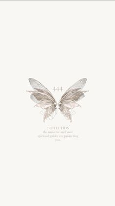 an image of a white butterfly with the number forty on it's wings and words below