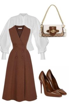 Church Ideas Outfits, Business Outfits Women Dress, Office Outfits Polyvore, Corporate Outfits Dress, Modest Office Outfits Women, Classy Dinner Outfits For Women, Elegant Modest Outfits, Classy Fashion Aesthetic, Dress Church Outfit