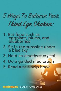 Balance and your open your Third Eye Chakra with these 5 tips. Body Chakras, Reiki Courses, Reiki Classes