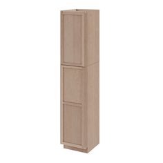 a tall wooden cabinet with two doors