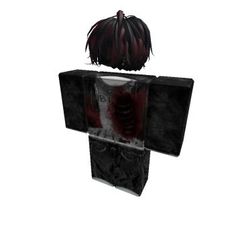 an animated image of a man with red hair in a black and white cube box