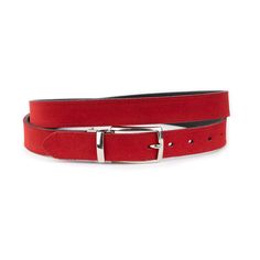 Add a bold touch to your ensemble with our Red Black Suede Reversible Men's Belt, expertly crafted from genuine suede leather. This double-sided belt offers a striking red suede on one side and a timeless black leather on the reverse, providing versatility for any occasion. With a 1 1/8" (3.0 cm) width, this belt delivers a comfortable fit and a refined look, perfect for both casual and formal wear. The nickel silver buckle adds a modern and elegant finish, while the reversible design allows you Red Belt, Reversible Belt, Men's Belt, Genuine Leather Belt, Nickel Silver, Suspender Belt, Red Suede, Double Face, Belt Size