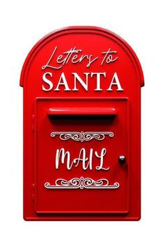 a red mailbox that says, letters to santa may