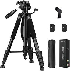 the tripod is ready to be used for video and other things that are in its package