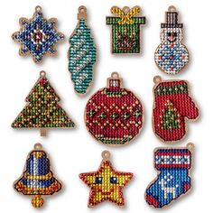 cross stitch christmas ornament kits