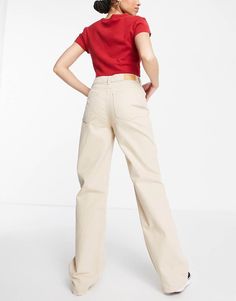 Jeans by Stradivarius The 90s called... High rise Five pockets Zip fly Longline cut Straight dad fit Dad Jeans, The 90s, Long A Line, Wide Leg Jeans, Khaki Pants, Latest Trends, Asos, High Rise, Women Jeans