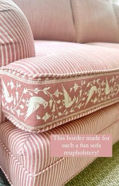 this border made for such a fun sofa reupholster is easy to make