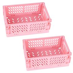 PRICES MAY VARY. Small Size - Portable crates stack vertically, collapse flat when not in use. The small size makes it take up very little space, but it can create a neat and orderly countertop. Plastic Baskets can solve many storage needs, such as cosmetics, snacks, stationery, keys, condiments, toiletries, remote controls, stationery, keys, etc. They are wear-resistant, scratch-resistant and not easily deformed. The sturdy handle makes it easy to carry or pull out and off the shelf. When you a Mini Crates, Storage Crate, Pink Basket, Plastic Crates, Pink Amazon, Collapsible Storage, Collapsible Storage Bins, Plastic Baskets, Mini Storage