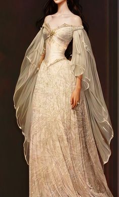 Wedding Vale Over Face, Medieval Style Wedding Dress, Goddess Wedding Gown, Aphrodite Wedding Dress, Fairy Cottage Core Wedding Dress, Ball Gowns Fairytale, Elegant Fantasy Outfit, Fantasy Dresses Aesthetic, White Goth Wedding Dress