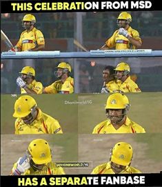 this celebration from msd has a separate fanbase for each player in the game