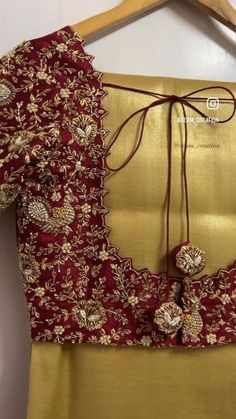 Wedding Work Blouse Designs, Maggam Work Blouse Designs Bridal Latest, Red Blouse Gold Work, Aari Work For Red Blouse, Bridal Blouse Work Indian Weddings, All Over Work Blouse Design Latest, Magam Designs For Blouse, Blouse Work Designs For Bride, Blouse Designs Engagement