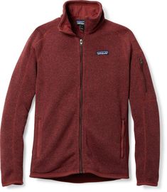 Designed to retain its shape and appearance after multiple washings  the women's Patagonia Better Sweater fleece jacket has a sweater-knit face and soft fleece interior for comfort and easy care. Hiking Shoes Women, Patagonia Better Sweater, Fleece Jacket Womens, Better Sweater, Hiking Boots Women, Patagonia Jacket, Womens Fleece, Cool Sweaters, Patagonia Womens