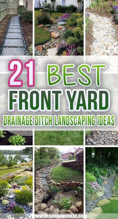 the best front yard drainage ditch landscaping ideas that are easy to do and cheap to install