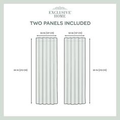 two panels are shown with measurements for each panel and the size is approximately 11 '