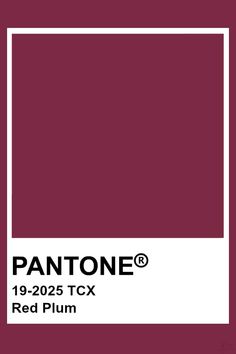 pantone's burgundy color is shown in this image