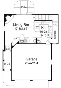 the floor plan for this garage apartment