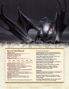 the back side of an advertisement for bat of the hollow, with information about it