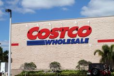 a costco store sign on the side of a building