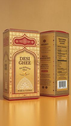 the packaging design for desi chee