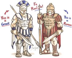 an image of two men in roman armor