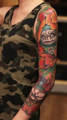 a woman with a tattoo on her arm