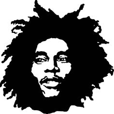 a black and white drawing of a person with dreadlocks