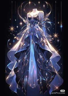 Space Dress, Galaxy Dress, Magical Dress, Dress Design Drawing, Clothing Design Sketches, Fantasy Dresses, Fashion Drawing Dresses, Anime Inspired Outfits, Dress Design Sketches