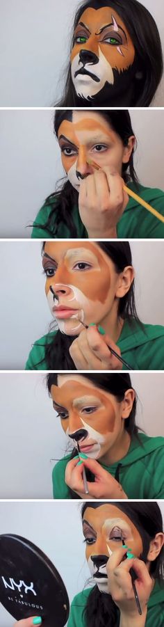 The Lion King's Scar | Click Pic for 26 DIY Halloween Makeup Ideas for Women | DIY Halloween Dress Up Ideas for Adults http://videosdeterror.com.mx Scar Rey Leon, Zombie Diy, Halloween Makeup Ideas For Women, Diy Halloween Dress, Makeup Ideas Halloween, Halloween Dress Up Ideas, Carnaval Make-up, Lion King Costume, Halloween Make-up Looks