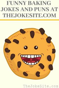 a cookie with the words funny baking jokes and puns at the joke site