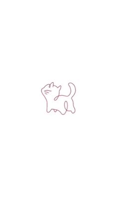 a drawing of a cat on a white background