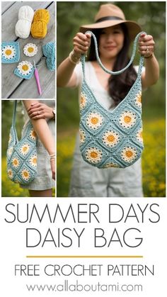 crochet summer days bag free pattern and instructions to make it in any size