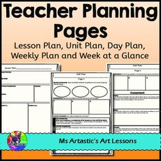 the teacher's art lesson on how to use pages