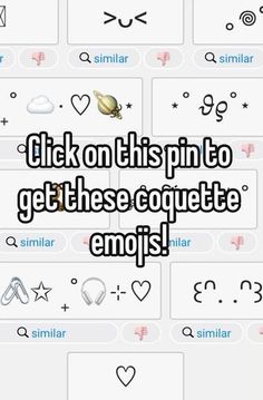 the text on the phone says click on this pin to get these coquette emps