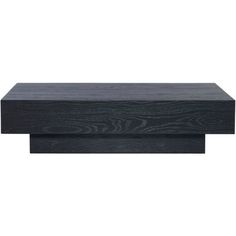 a black wooden shelf sitting on top of a white wall