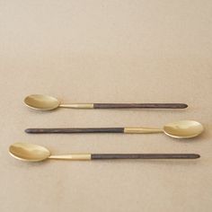 Brass Spoon with Wooden Handle - +COOP Brass Spoon, Brass Wood, Book Organization, Dining Table Top, Mirrored Furniture, Bath Linens, Vases And Vessels, Wood Handle, Dinner Table