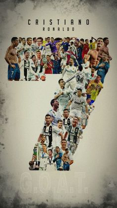 the number seven is made up of many different soccer players and their respective team names