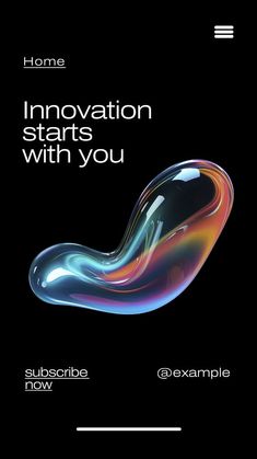 an advertisement for the company that sells innovation starts with you, and is designed to look like