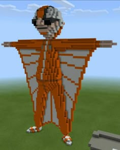 an image of a man made out of legos in the shape of a bird