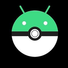 a green and white pokemon ball on a black background